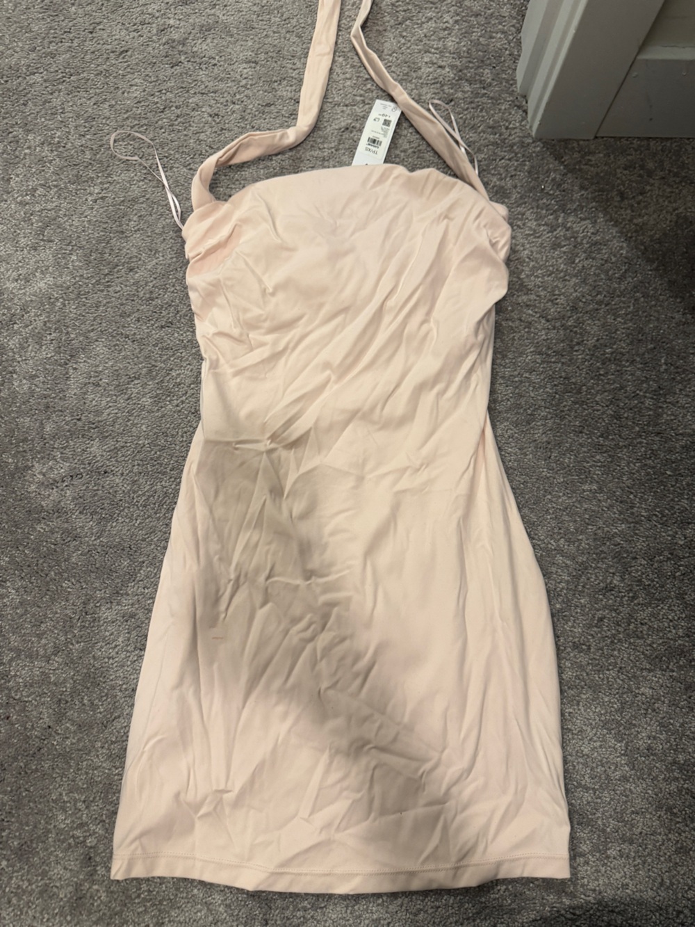 Strapless Blush Pink Bodycon Dress